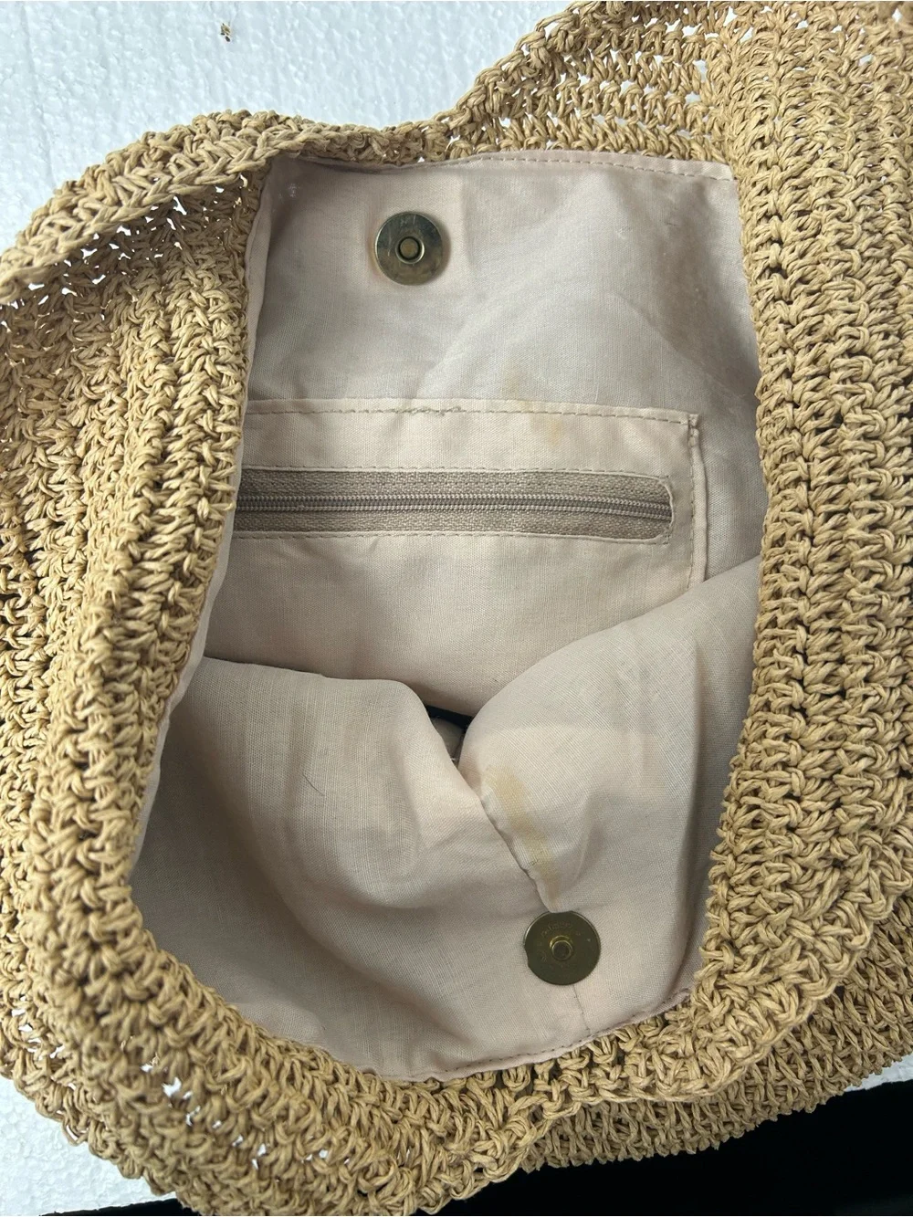 Women’s Crochet straw bag boho beach casual